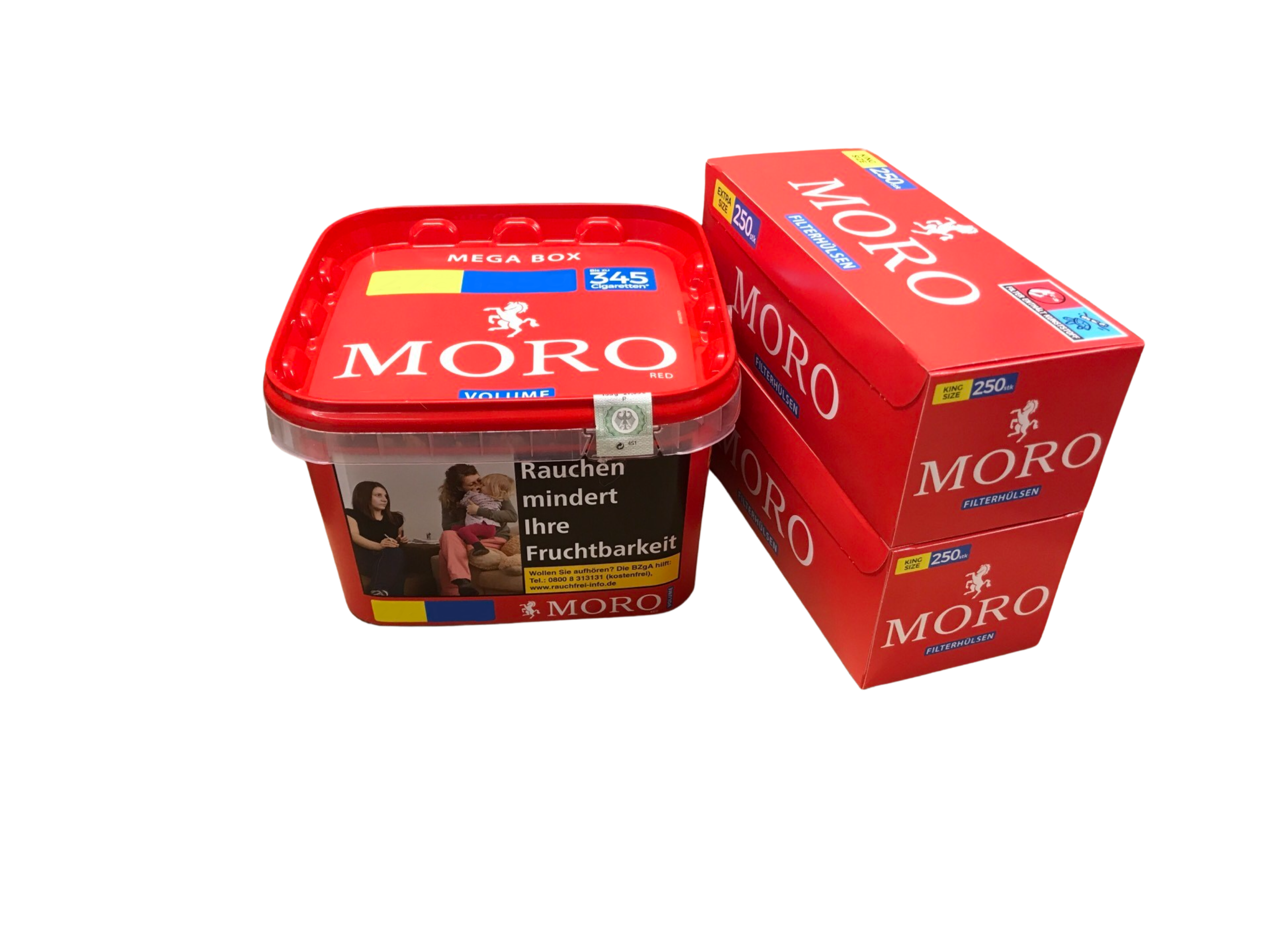 Moro Rot Volumen 155g + 500 Moro Hülsen