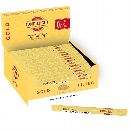 CANDLELIGHT Gold / Vanille Filter Cigarillos im Display