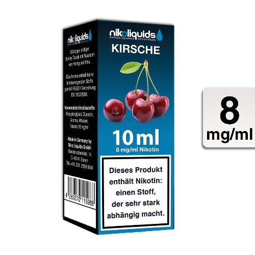 E-Liquid NIKOLIQUIDS Kirsche 8 mg