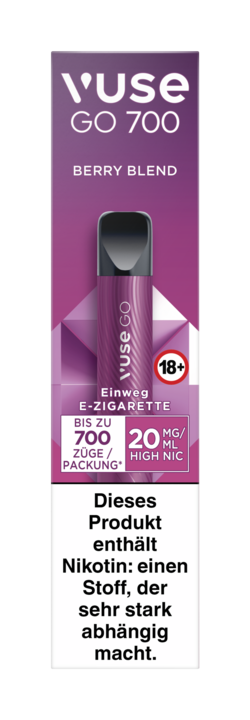 E-Zigarette VUSE Go 700 Einweg Berry Blend 20mg