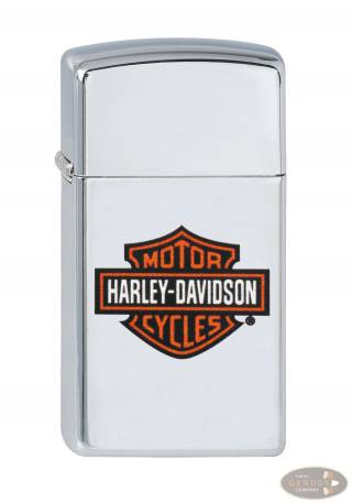 Zippo Slim chrom poliert Harley Davidson BS