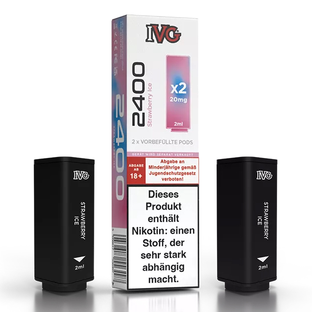 E-Liquidpod IVG 2400 Strawberry Ice 20 mg 2 Pods