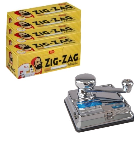 Zigaretten-Stopfer OCB Mikromatic Duo+1000 ZIG-ZAG Zigarettenhülsen