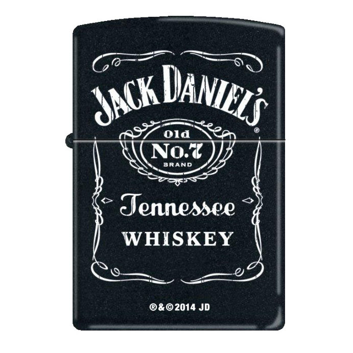 ZIPPO schwarz matt Jack Daniels Old No7 Brand 60000604