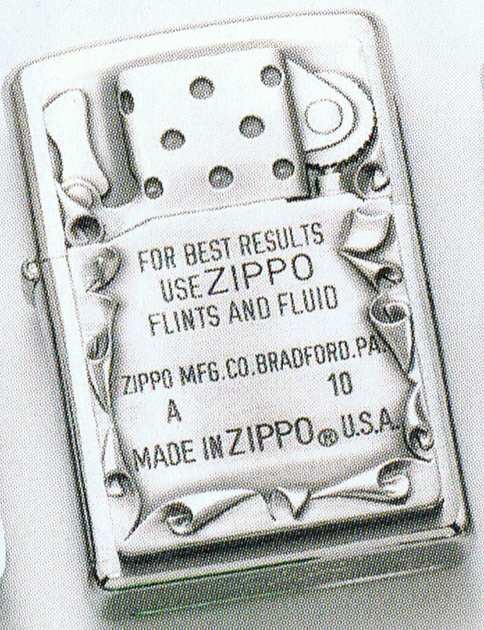 Zippo chrom gebürstet Use Zippo Emblem