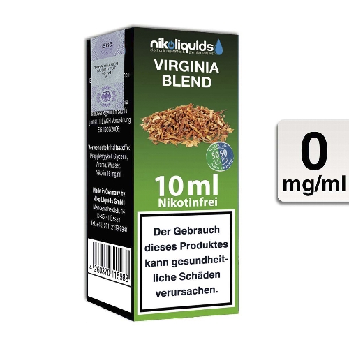 E-Liquid NIKOLIQUIDS Virginia Blend 0 mg 50 PG / 50 VG
