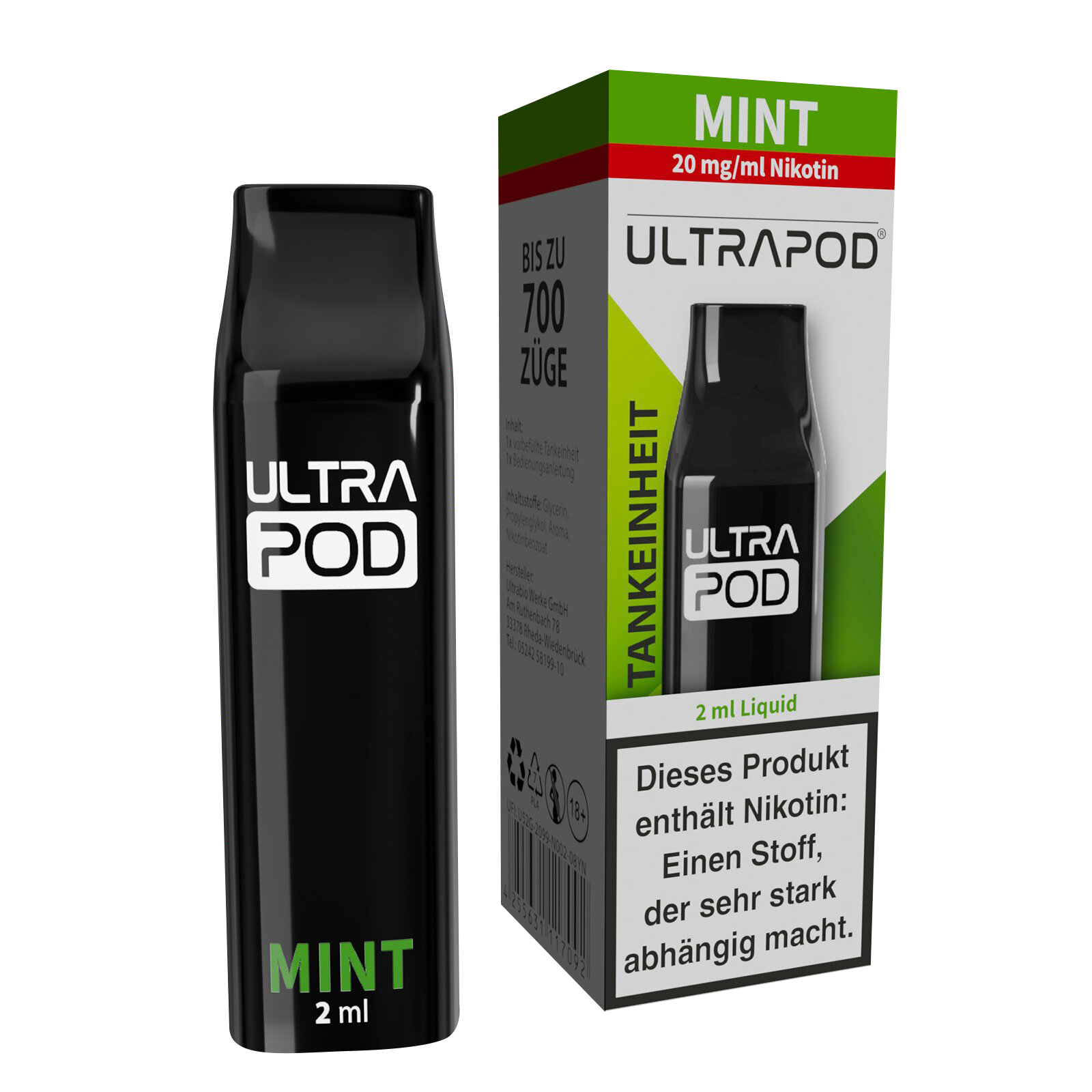 E-Liquidpod ULTRAPOD Minze 20mg