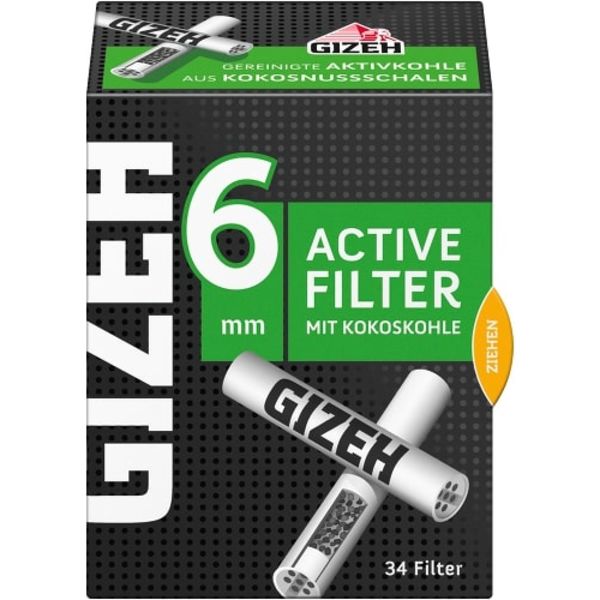 Gizeh Black Active Filter 6mm 1x34 Stück