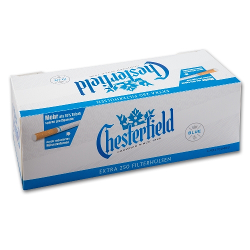 Chesterfield blue Extra Hülsen (4) 250 Stück Packung