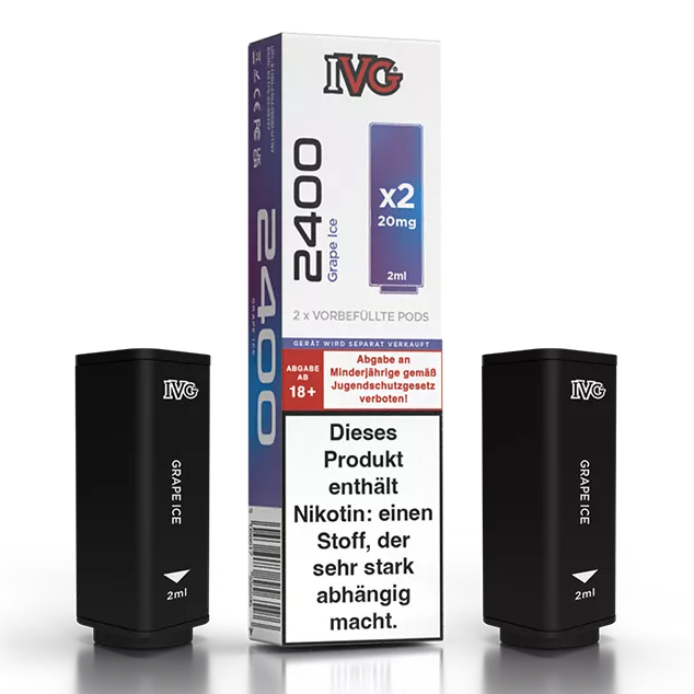 E-Liquidpod IVG 2400 Grape Ice 20 mg 2 Pods