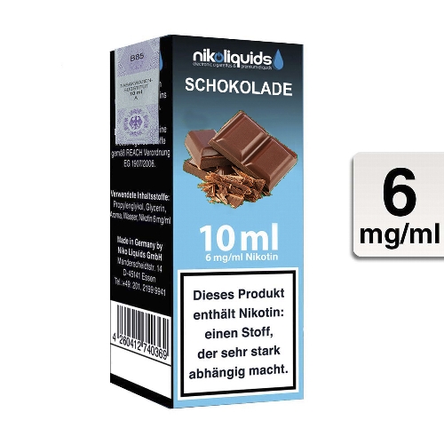 E-Liquid NIKOLIQUIDS Schokolade 6 mg