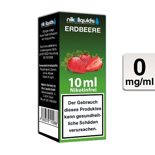 E-Liquid Nikoliquids Erdbeere 0 mg