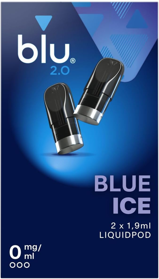 blu 2.0 Starter Set - blu 2.0 Vape Device + 5x2 nikotinfreie Blue Ice Liquidpods mit je 1,9 ml