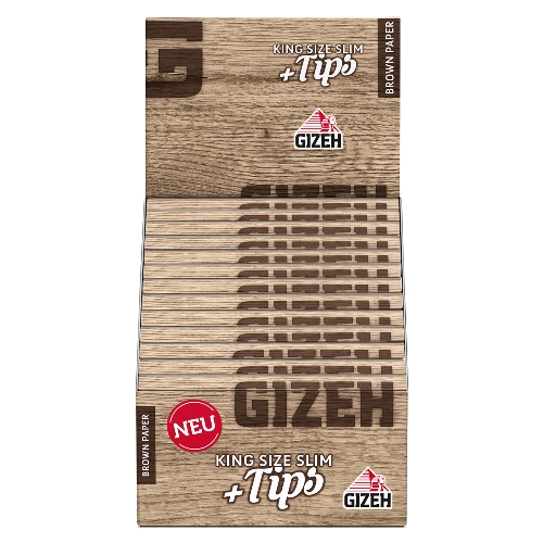 GIZEH BROWN KING SIZE SLIM + TIPS
