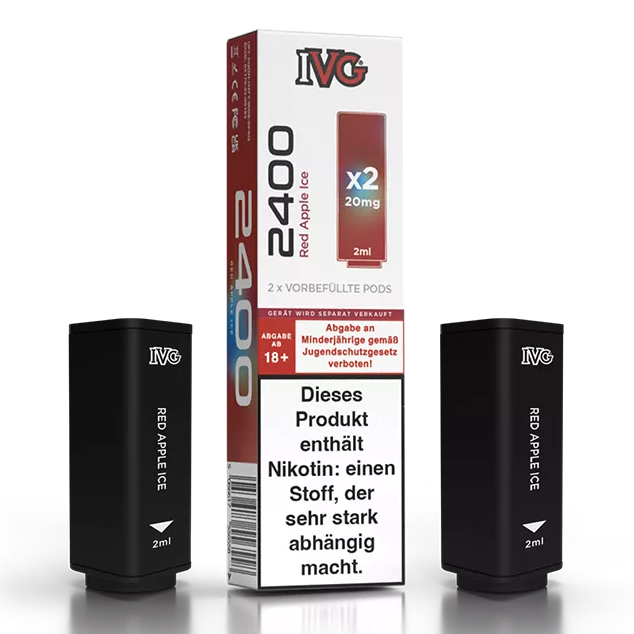 E-Liquidpod IVG 2400 Red Apple Ice 20 mg 2 Pods