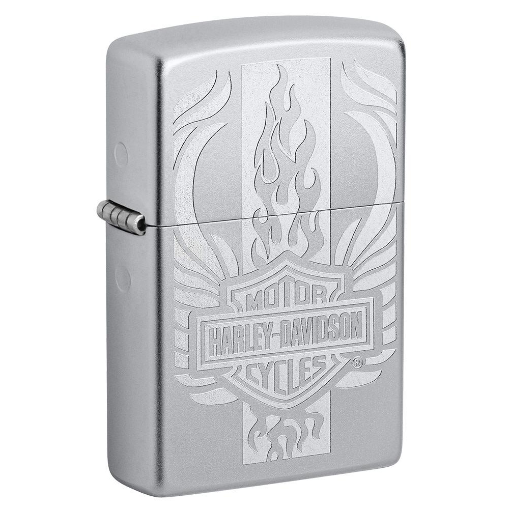 ZIPPO satiniert Harley Davidson Logo Flame 60005882 
