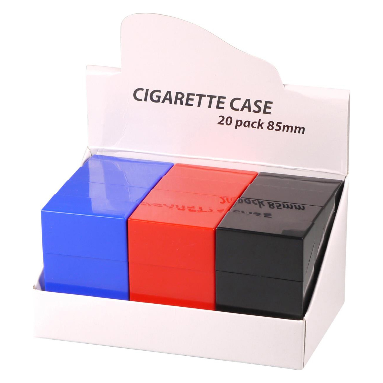 Zigarettenbox Kunststoff (12) 20er Pop Up 3 Farben sortiert