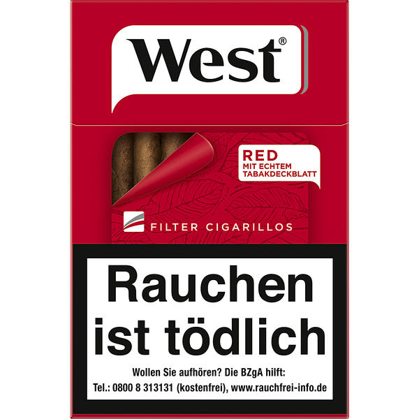 WEST Red Filter Cigarillos (10)