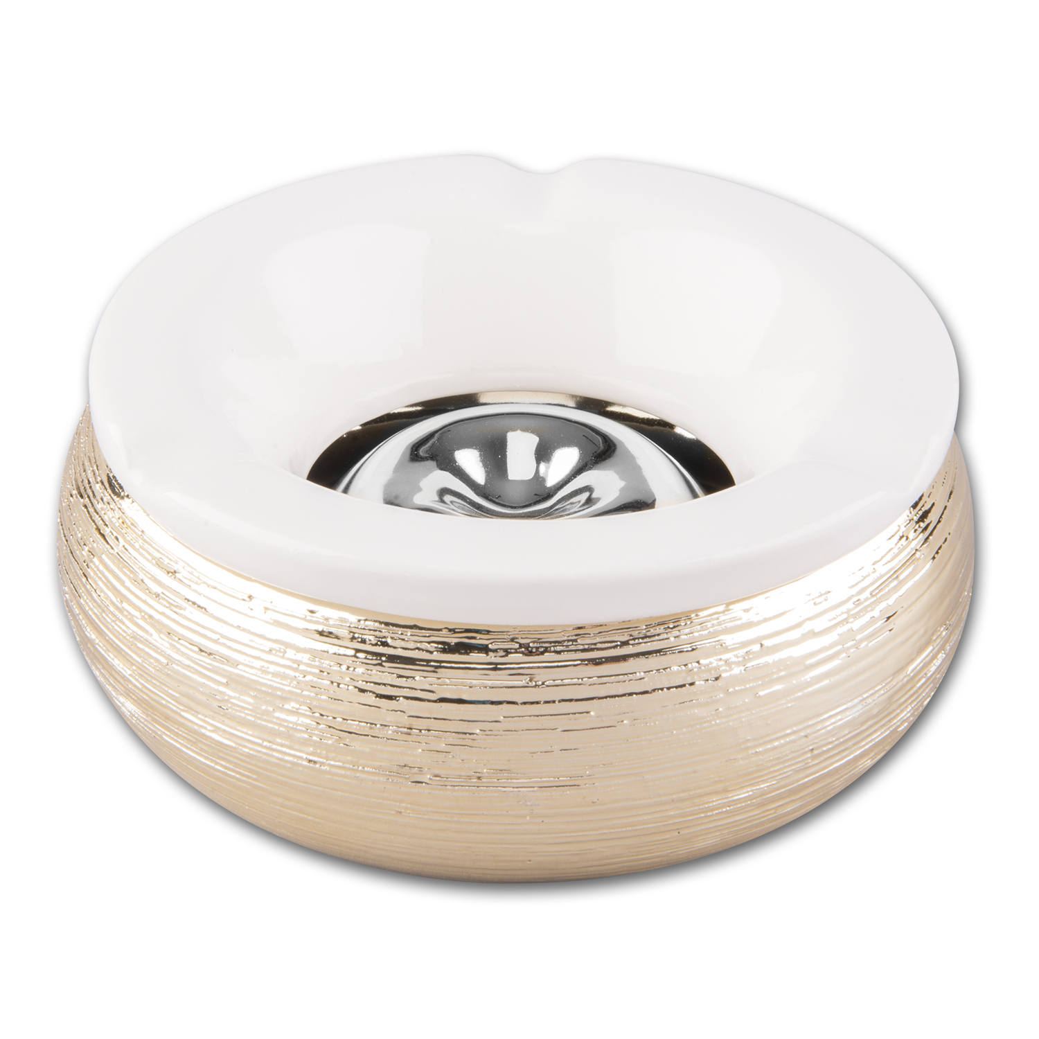 Windascher Keramik Metallstruktur silber Durchmesser 15cm