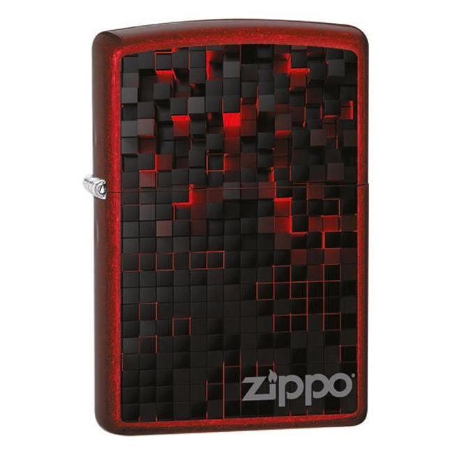 ZIPPO candy apple red Black Cubes Design 60005312