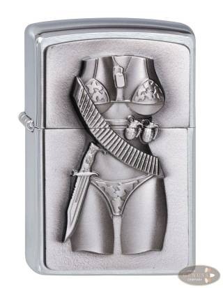Zippo chrom gebürstet Sexy Military Girl Emblem