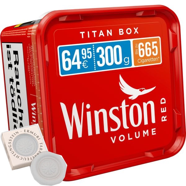 WINSTON Volumen Red Titan Box +1x Tabakbefeuchterstein