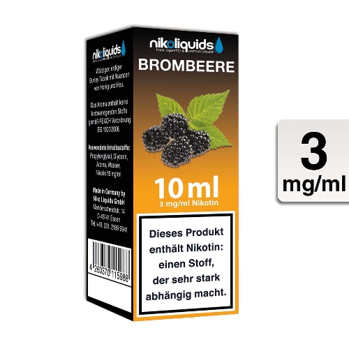 E-Liquid NIKOLIQUIDS Brombeere 3 mg