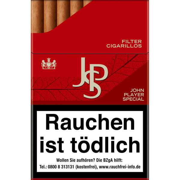 JPS Red Filter Cigarillos Naturdeckblatt (10) 