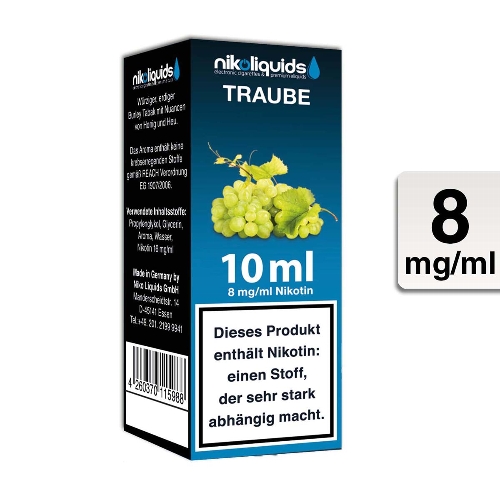 E-Liquid NIKOLIQUIDS Traube 8 mg