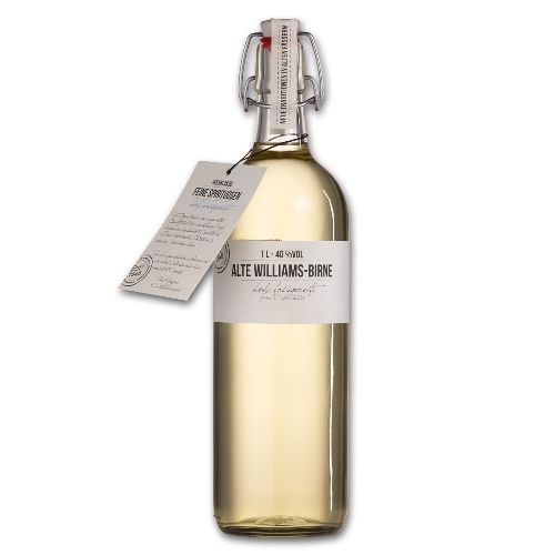 Geschenkset: Birkenhof Brand  Williamsbirne 40% vol., 0,5l + 2 Gläser 