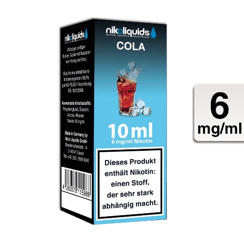 E-Liquid NIKOLIQUIDS Cola 6 mg