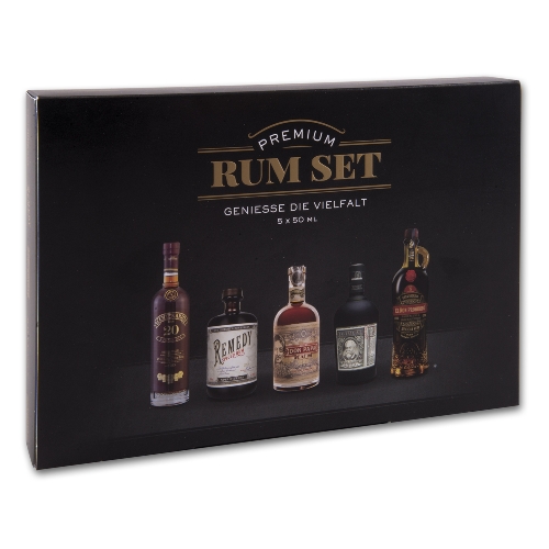 Premium Rum Tasting Set 34-40% vol., 5x0,05l