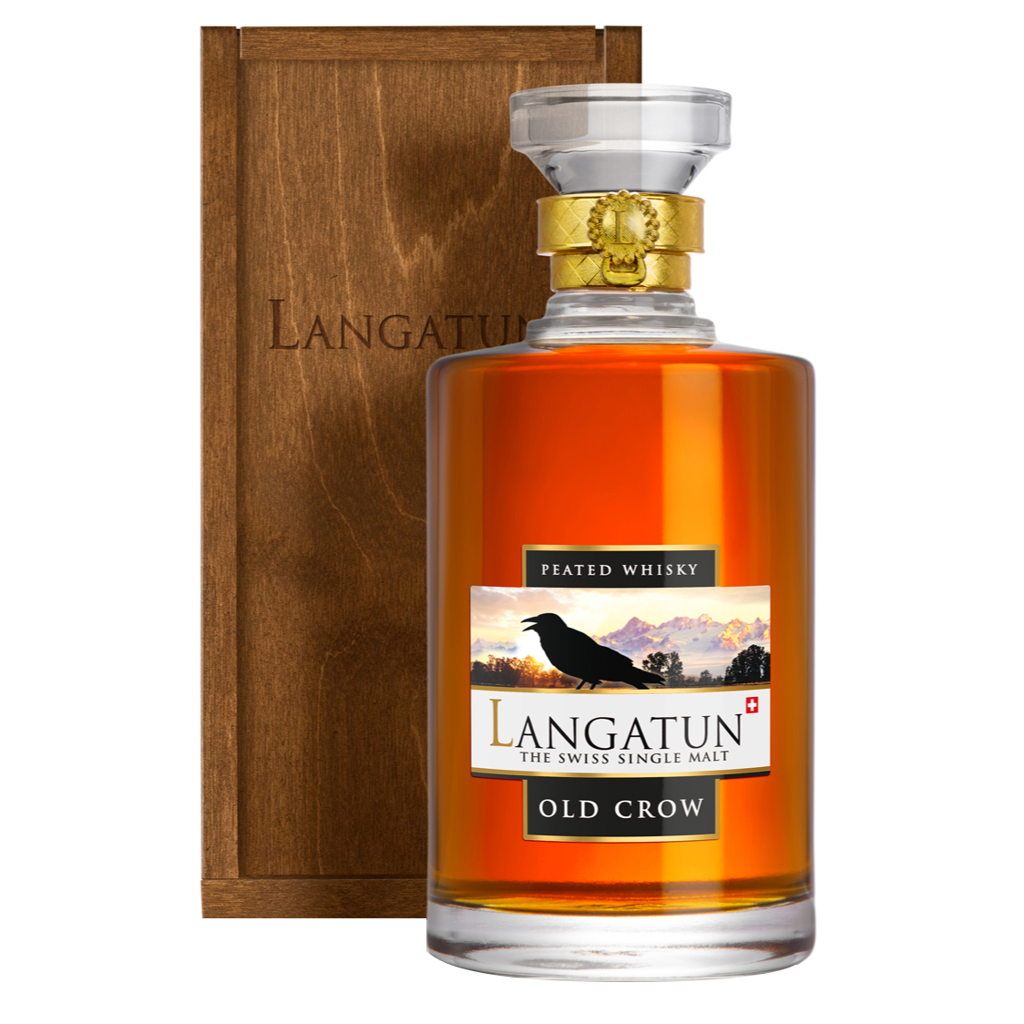 LANGATUN Old Crow Swiss Single Malt Whisky 46% vol., 0,5l
