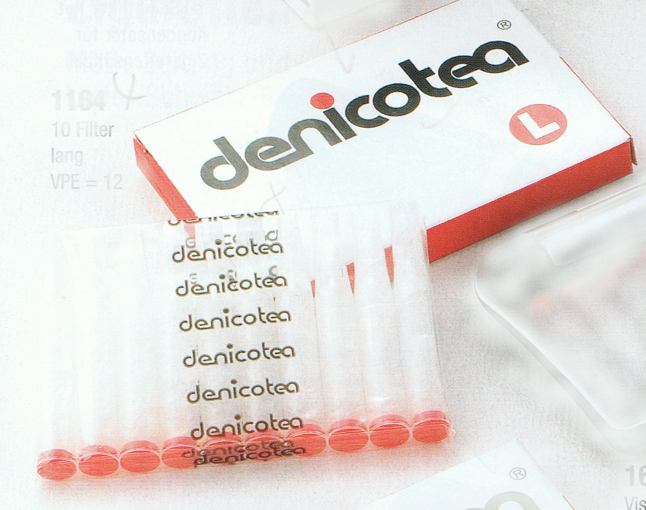Zigarettenfilter lang für DENICOTEA 10 Stück