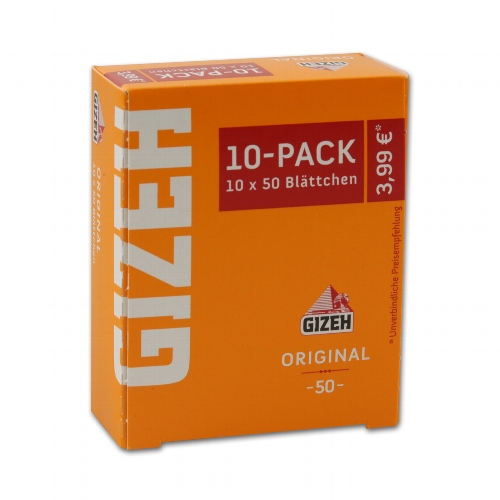 GIZEH gelb 10x10er Pack