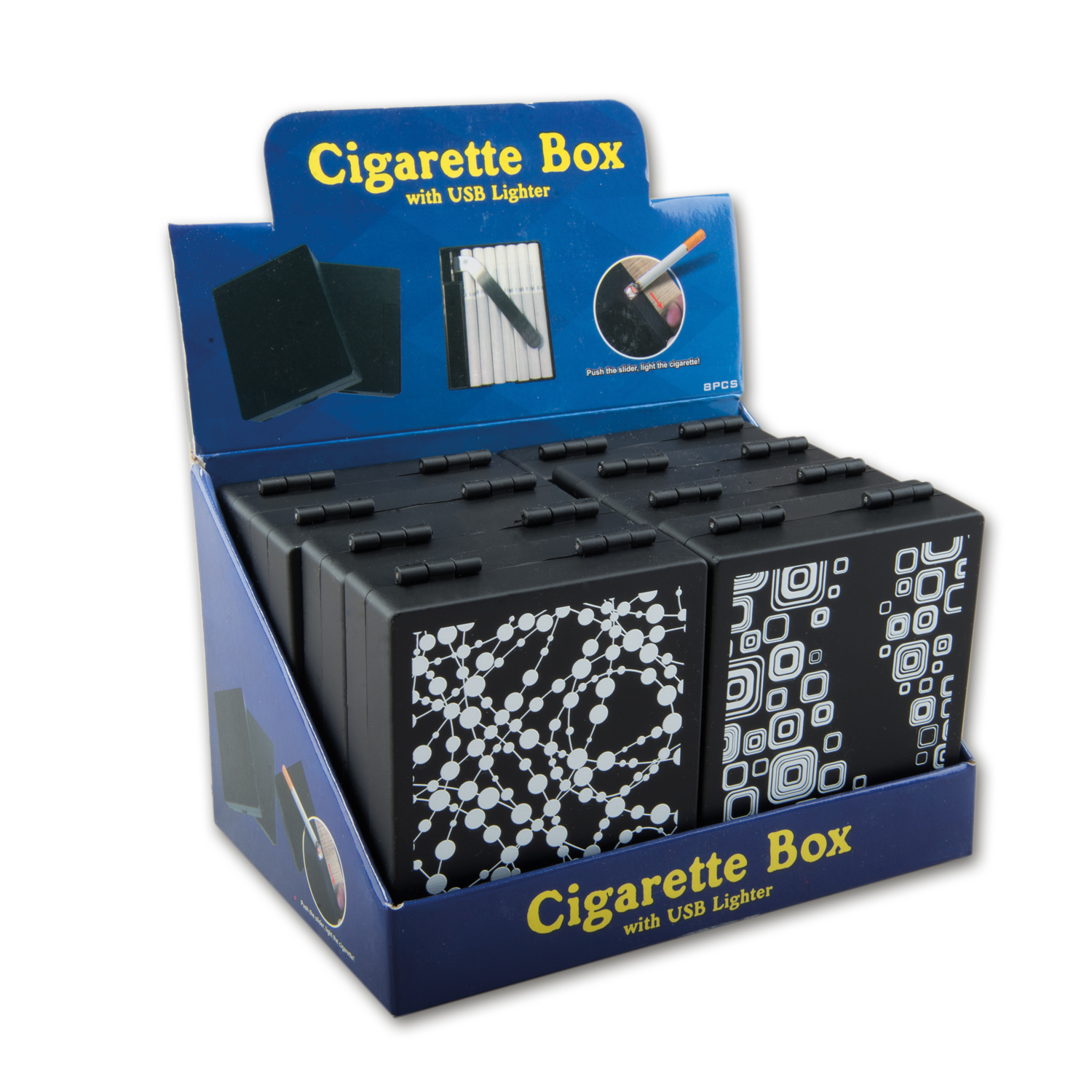Zigarettenbox Kunststoff ATOMIC 20 Zigaretten/ USB Feuerzeug (8)