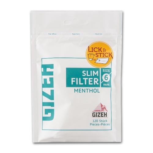 Gizeh Slim Filter Menthol 10x120