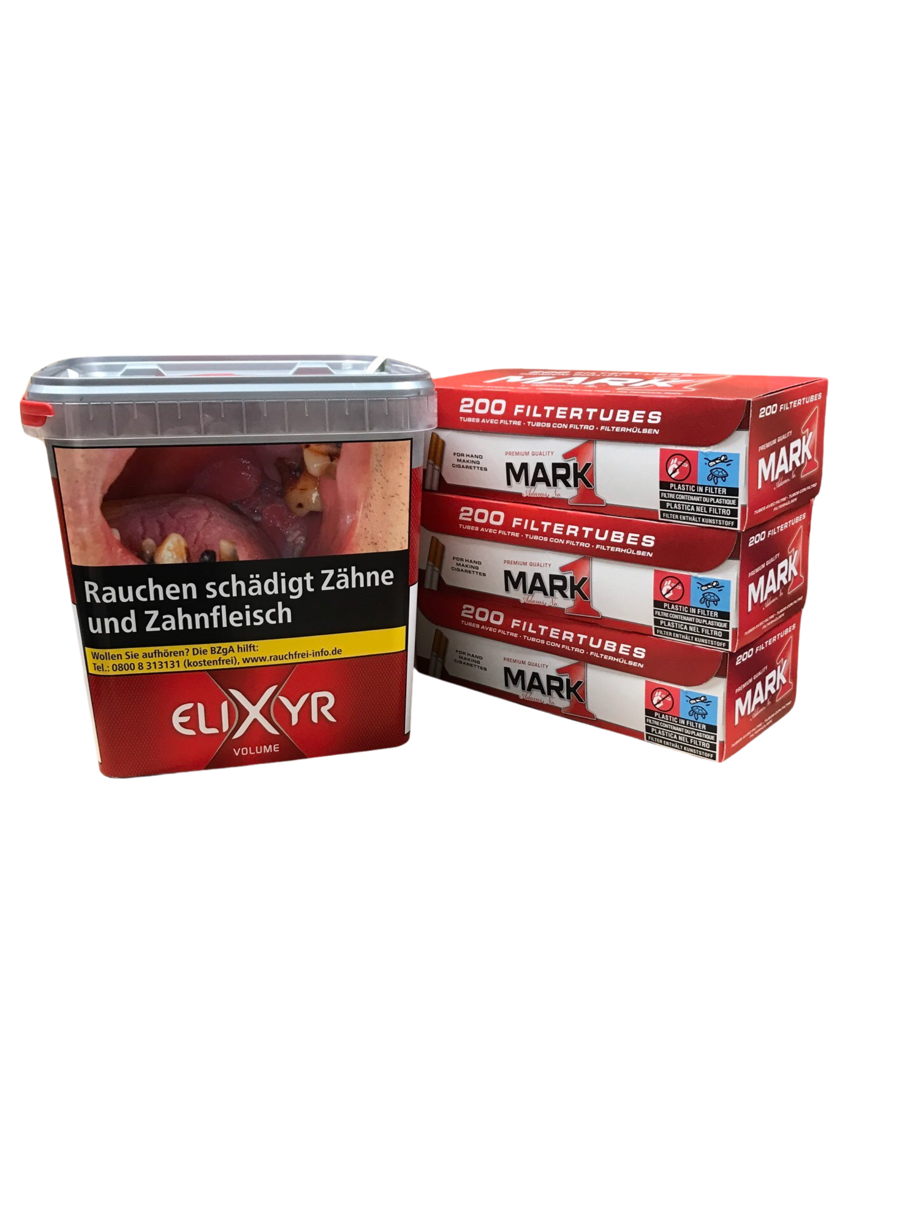 ELIXYR Volume Cigarrette Tobacco 295g + 600 Mark1 Hülsen