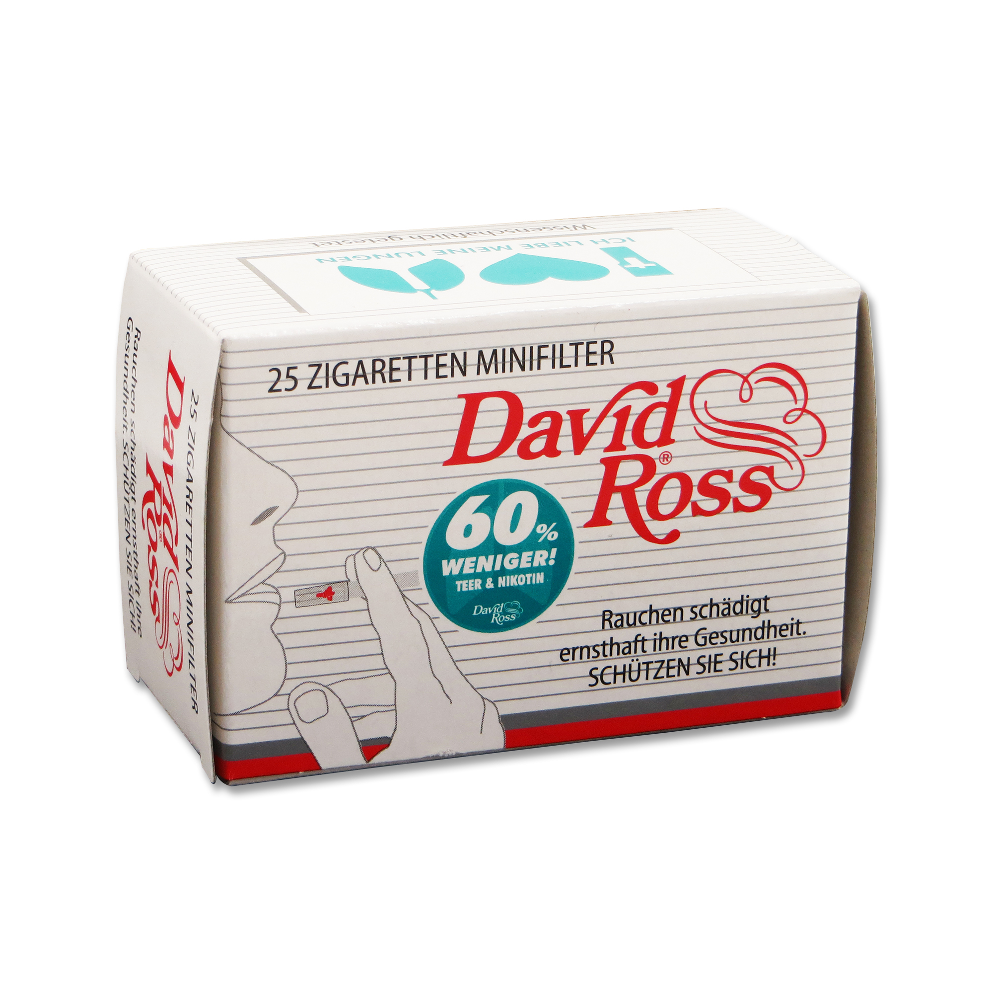 Zigarettenfilter-Aufsatz DAVID ROSS 8 mm 25 Stück