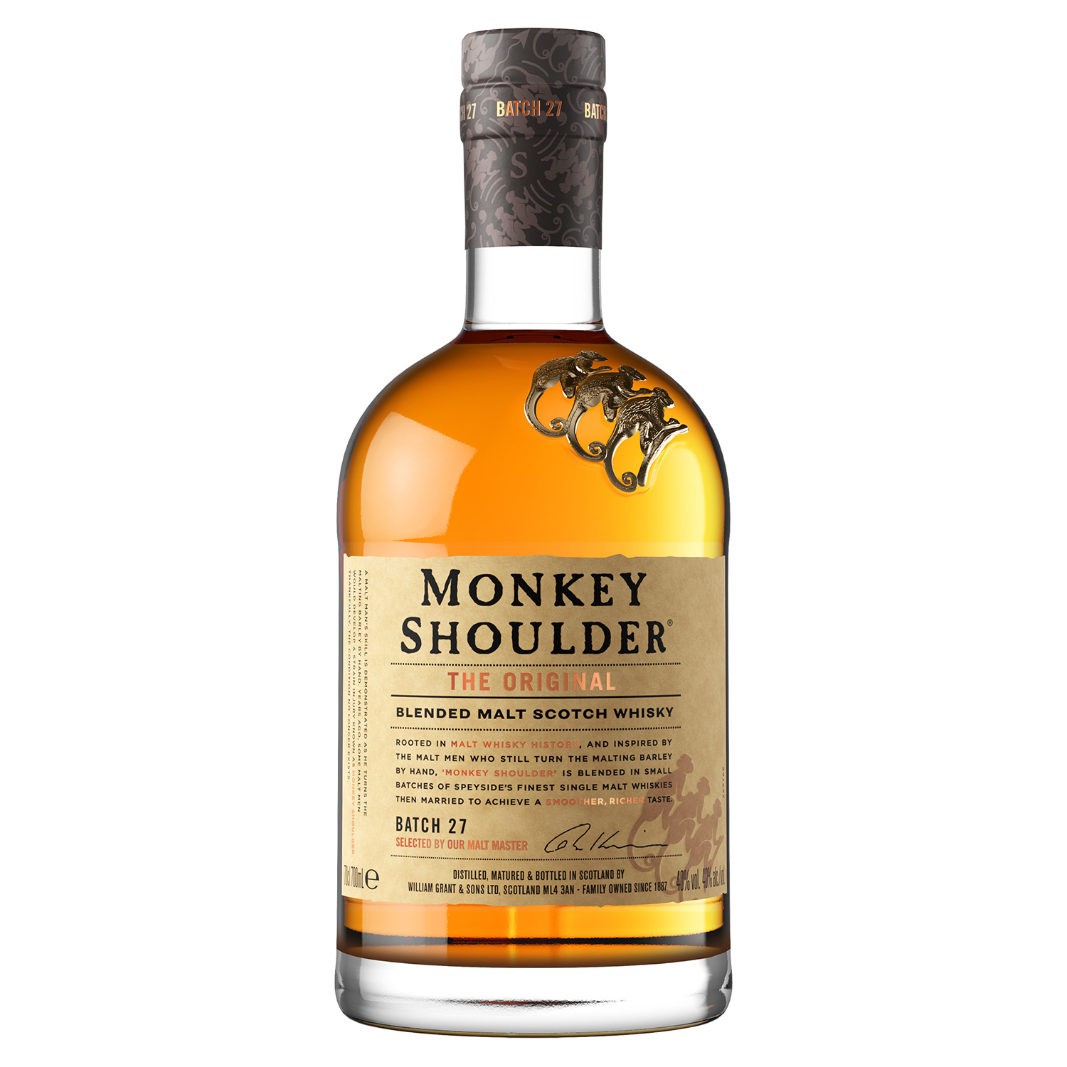 MONKEY SHOULDER Blended Malt Scotch Whisky 40% vol., 0,7l