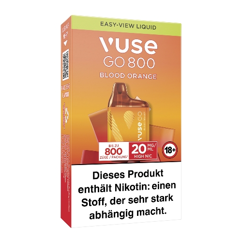E-Zigarette VUSE Go 800 (Box) Einweg Blood Orange 20mg