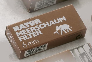 Pfeifenfilter WHITE ELEPHANT Superflow Naturmeerschaum 6 mm 45 Stück