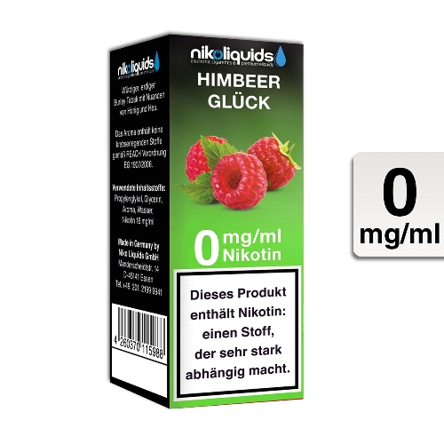 E-Liquid NIKOLIQUIDS Himbeerglück 0 mg 50 PG / 50 VG